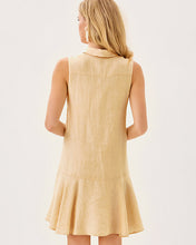 Load image into Gallery viewer, Ellowyn Linen Dress - Wicker Tan X Resort White

