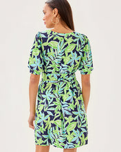Load image into Gallery viewer, Olivine Short Sleeve Dress - Sapphire Pool Tropical Tango

