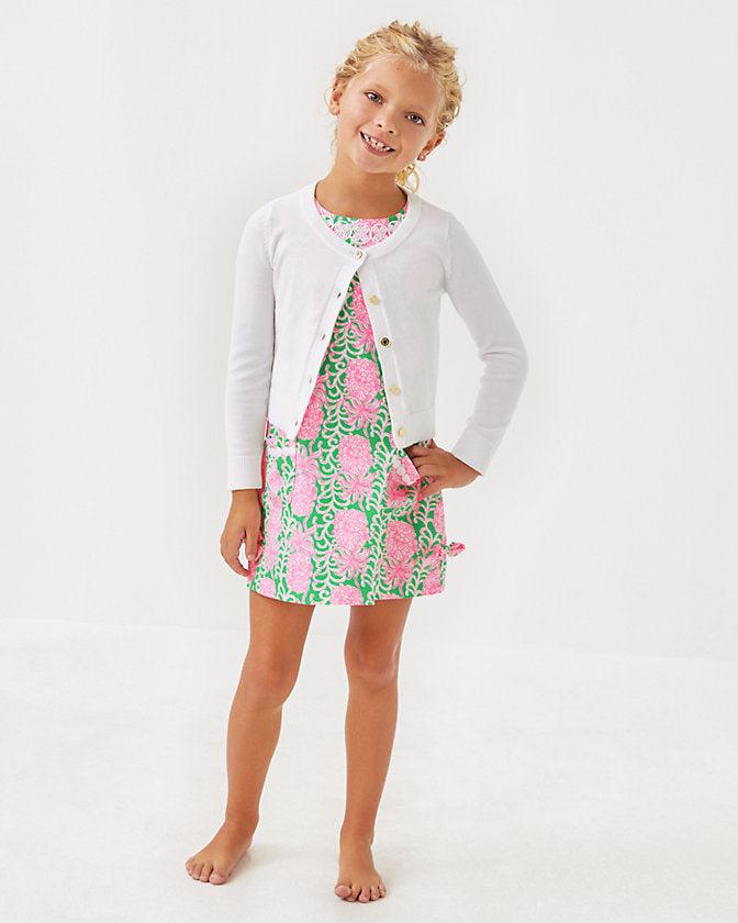 mini cardigan for dress Girls Mini Amalia Cardigan - Resort White – The Islands