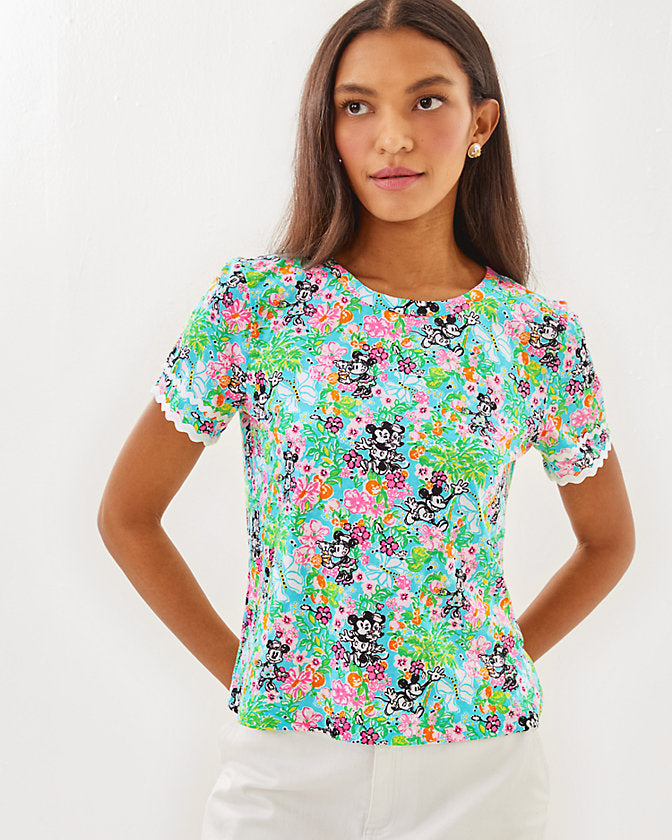 Lilly Hearts Disney Clairmont Trimmed Knit Top - Multi Lilly Hearts Disney Graphic