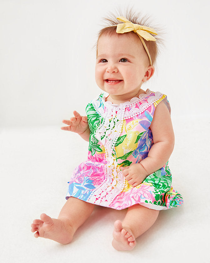 Baby Lilly Infant Shift Dress - Multi Bright Delight Patch