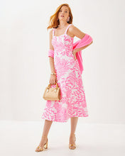 Load image into Gallery viewer, Maella Midi Dress - Rousseau Pink Glisten In The Sun
