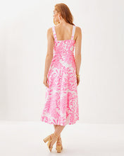 Load image into Gallery viewer, Maella Midi Dress - Rousseau Pink Glisten In The Sun
