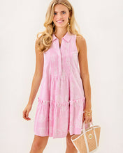 Load image into Gallery viewer, Caylinn Sleeveless Popover Dress - Conch Shell Pink Pigment Printed Secret Stripe
