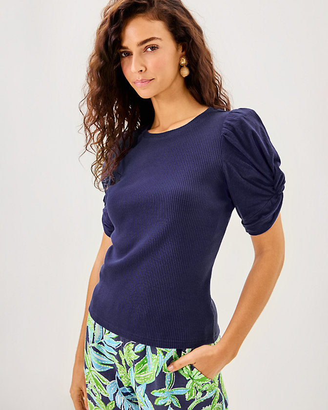 Igby Knit Top - Sapphire Pool