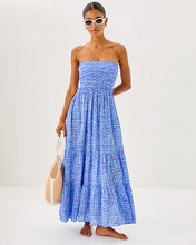 Load image into Gallery viewer, Anali Maxi Cover-Up - Sunwashed Blue Seacrets
