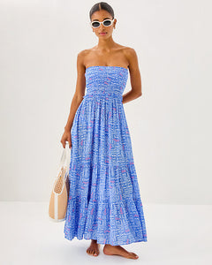Anali Maxi Cover-Up - Sunwashed Blue Seacrets