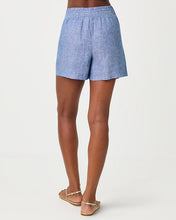 Load image into Gallery viewer, 4" Captina Linen High Rise Short - Starlight Navy X Resort White
