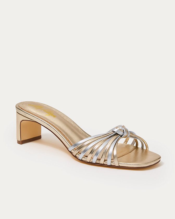 Cora Sandal - Gold Metallic X Silver Metallic