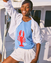 Load image into Gallery viewer, Emra Sweater Tank - Jacaranda Blue Lobster Jacquard
