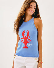 Load image into Gallery viewer, Emra Sweater Tank - Jacaranda Blue Lobster Jacquard
