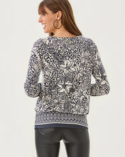 Load image into Gallery viewer, Tamika Top - Onyx Lots To Spot Engineered Knit Top
