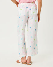 Load image into Gallery viewer, 27" Brawley Linen Crop Pant - Multi Beach Treasure Embroidery
