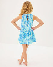 Load image into Gallery viewer, Girls Mini Dixi Dress - Fresh Water Blue Cool As Shell
