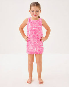 Girls Mini Romey Shift Set - Conch Shell Pink Pennys Playground