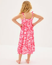 Load image into Gallery viewer, Girls Mini Kailua Maxi Dress - Cane Coral Crab Collab
