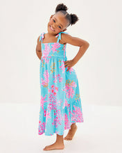 Load image into Gallery viewer, Girls Mini Kailua Maxi Dress - Multi Royal Coral
