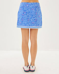 UPF 50+ Luxletic 15" Monica Skort - Sunwashed Blue Seacrets Golf