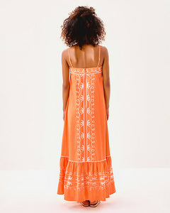Rozalie Maxi Dress - Papaya Frond Fantasy Embroidery
