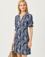 Load image into Gallery viewer, Delsie Dress - Low Tide Navy Lil Palm Prowl
