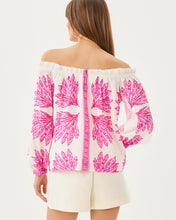 Load image into Gallery viewer, Kalinda Off-the-Shoulder Top - Pink Bliss Shady Babe Engineered Woven Top

