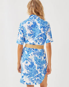 Lilly x Saint James Leonie Shirt Dress - Azure Soleil