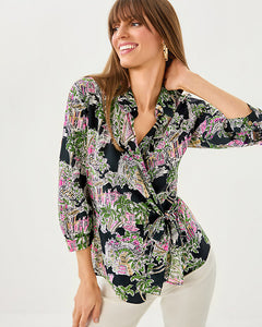 Casia Wrap Tunic - Onyx Pb Anniversary Toile