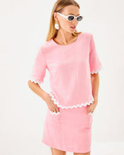 Load image into Gallery viewer, Nik Ric Rac Trim Cropped Top - Conch Shell Pink
