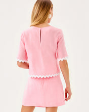 Load image into Gallery viewer, Nik Ric Rac Trim Cropped Top - Conch Shell Pink
