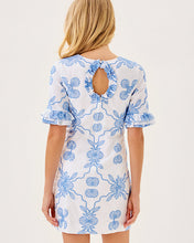 Load image into Gallery viewer, Fiesta Dress - Sunwashed Blue Al Fresco Dot Embroidery
