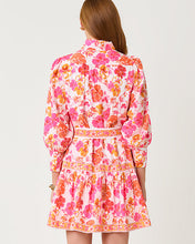 Load image into Gallery viewer, Drena Dress - Resort White Pansy Fansy Engineered Woven Dress

