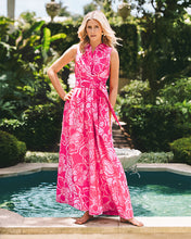 Load image into Gallery viewer, Marria Jacquard Maxi Dress - Parigi Pink Go Big Satin Jacquard
