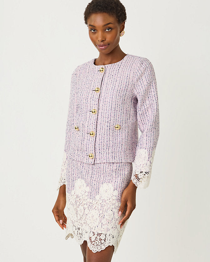 Lavina Boucle Jacket - Pink Bliss Blushing Boucle