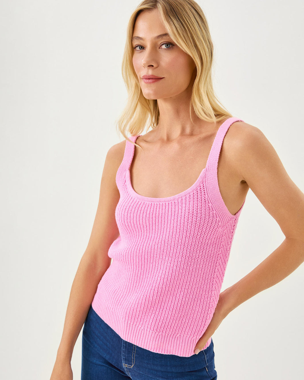 Bristow Sweater Tank - Pink Bliss