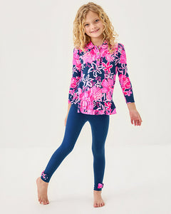 Girls Penelope Tunic & Legging Set - Starlight Navy Once And Floral