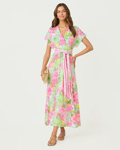Load image into Gallery viewer, Keenan Maxi Dress - Resort White Mum Patch Engineered Knit Dress

