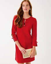 Load image into Gallery viewer, Leyland 3/4 Sleeve Shift Dress - Cranberry Red
