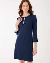 Load image into Gallery viewer, Leyland 3/4 Sleeve Shift Dress - Low Tide Navy
