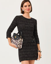 Load image into Gallery viewer, Rhysa Sweater Dress - Black Metallic Marl
