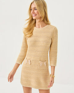 Rhysa Sweater Dress - Rattan Metallic Marl