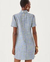Load image into Gallery viewer, Teddy Boucle Shift Dress - Tangier Teal Ocean Deep Lurex Boucle
