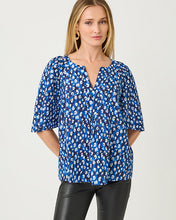 Load image into Gallery viewer, Wilmer Short Sleeve Top - Starlight Navy Youre An Animal
