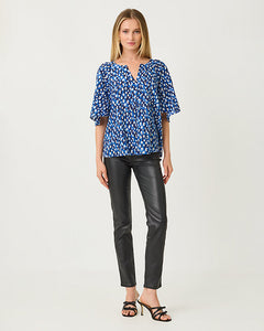 Wilmer Short Sleeve Top - Starlight Navy Youre An Animal