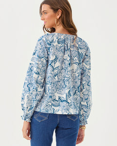 Aldina Button Down Top - Coconut Unforgettable