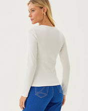 Load image into Gallery viewer, Beaty Long Sleeve Square Neck Knit Top - Coconut
