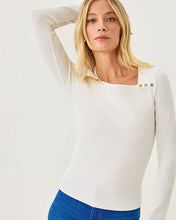 Load image into Gallery viewer, Beaty Long Sleeve Square Neck Knit Top - Coconut
