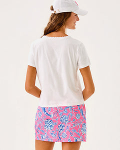 Clairmont Crochet Trimmed Knit Top - Resort White