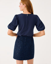 Load image into Gallery viewer, Ethenia Bow Knit Top - Low Tide Navy
