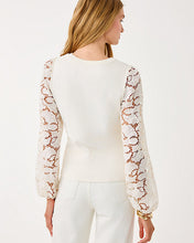 Load image into Gallery viewer, Bryant Lace Knit Top - Coconut
