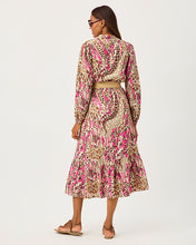Load image into Gallery viewer, Axton Midi Dress - Pink Aster Sketching On Safari
